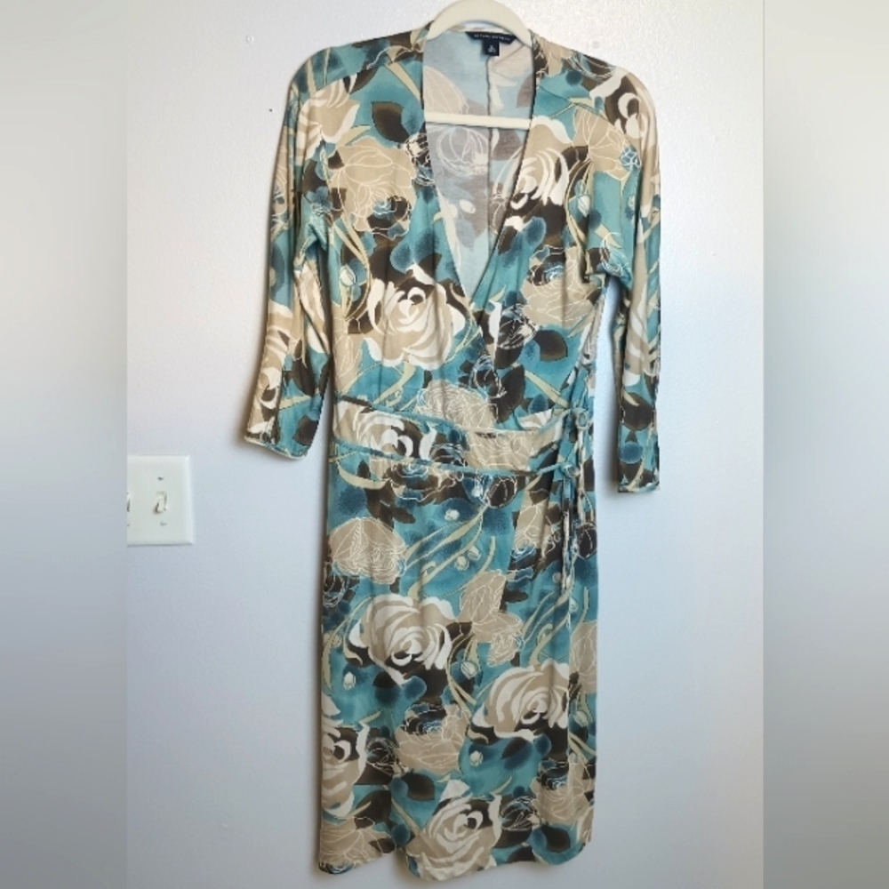 Banana Republic Silk Floral Wrap Dress Size Medium